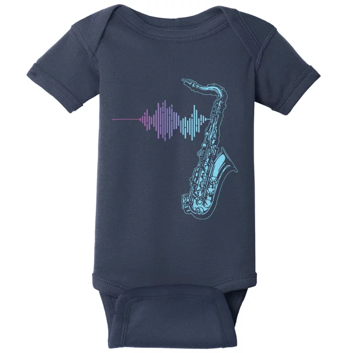 Saxophone Heartbeat Baby Bodysuit