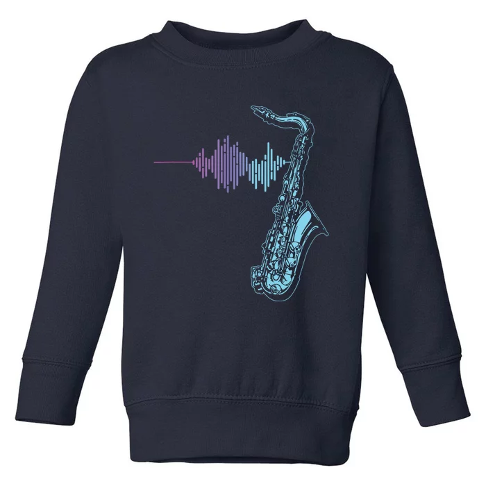 Saxophone Heartbeat Toddler Sweatshirt