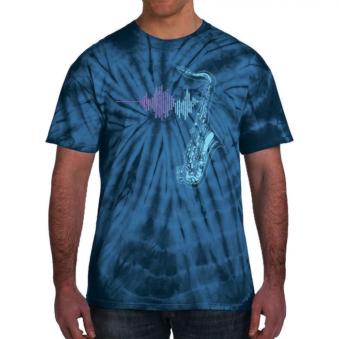 Saxophone Heartbeat Tie-Dye T-Shirt