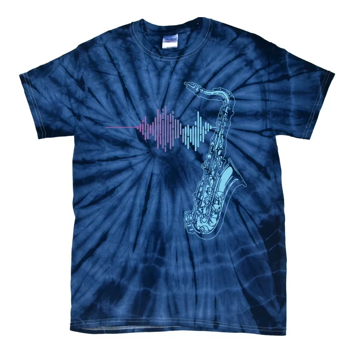 Saxophone Heartbeat Tie-Dye T-Shirt