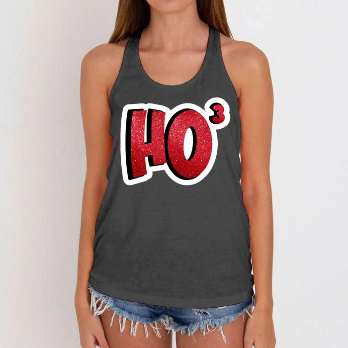 Santa Ho Shorthand Nerdy Engineer Christmas Red Ho3 Women's Knotted Racerback Tank