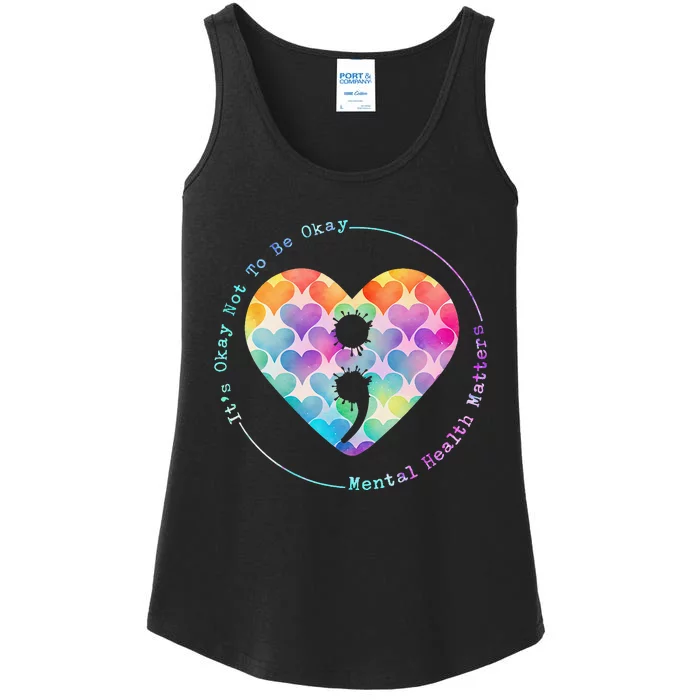 Semicolon Heart Suicide Prevention Mental Health Awareness Ladies Essential Tank