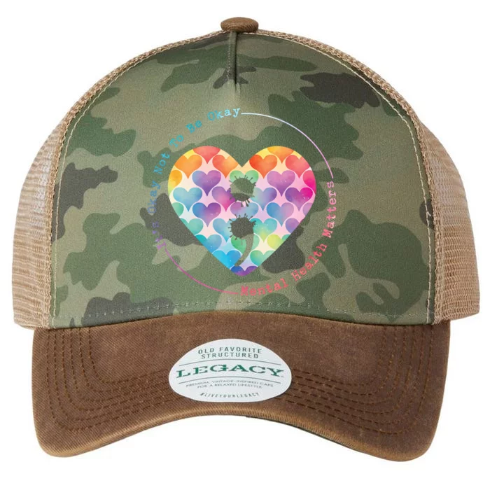 Semicolon Heart Suicide Prevention Mental Health Awareness Legacy Tie Dye Trucker Hat