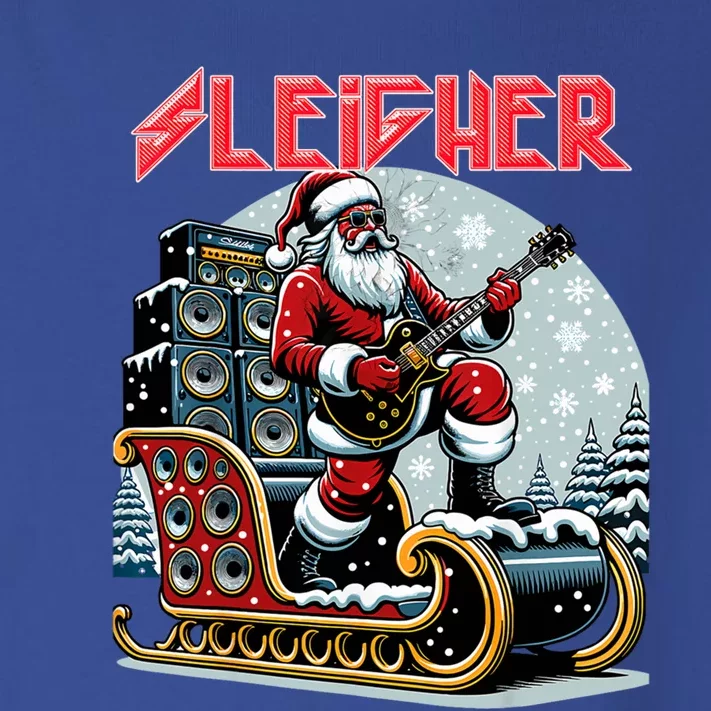 Sleigher Hail Santa Heavy Metal Christmas Rock Xmas Art Gift Toddler Long Sleeve Shirt