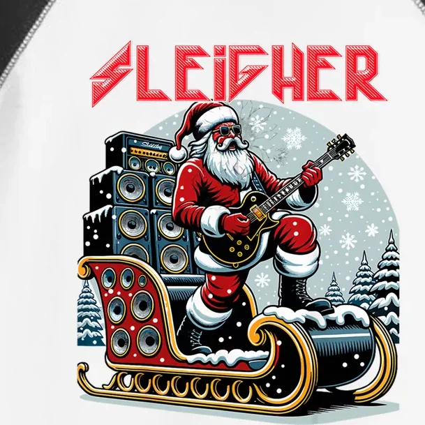 Sleigher Hail Santa Heavy Metal Christmas Rock Xmas Art Gift Toddler Fine Jersey T-Shirt