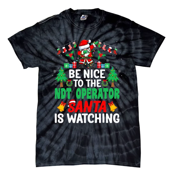 Santa's Helper Spread Holiday Cheer with NDT Operator Gifts Tie-Dye T-Shirt