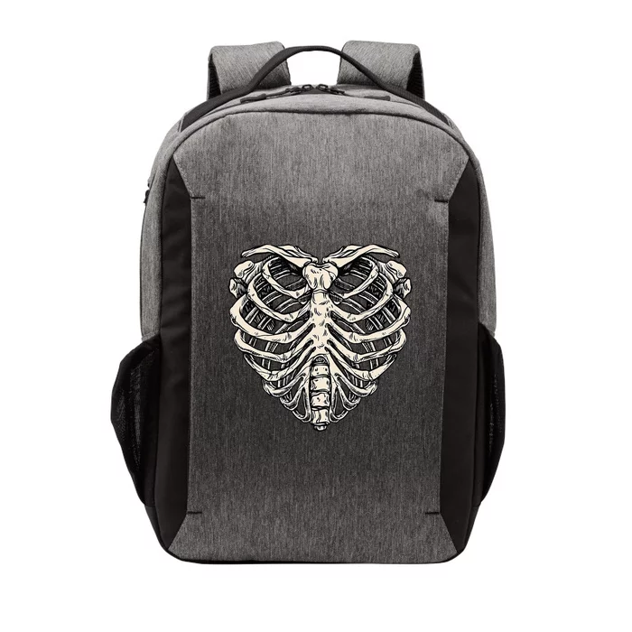 Skeleton Heart Shaped Rib Cage Xray Halloween Vector Backpack