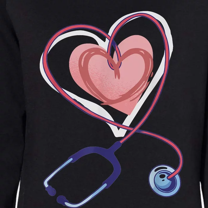 Stethoscope Heart Stethoscope Valentine For Nurses Doctors Womens California Wash Sweatshirt