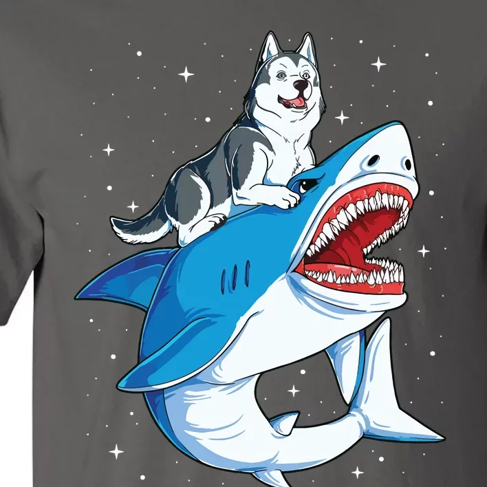 Siberian Husky Shark Jawsome Dog Lover Gifts Space Galaxy Tall T-Shirt