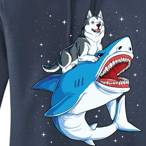 Siberian Husky Shark Jawsome Dog Lover Gifts Space Galaxy Women's Pullover Hoodie