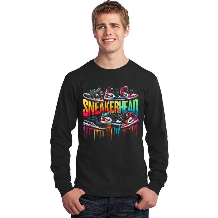 Sneaker Head Streetwear Style Gift Long Sleeve Shirt