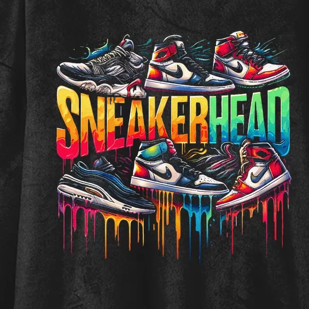 Sneaker Head Streetwear Style Gift Hooded Wearable Blanket