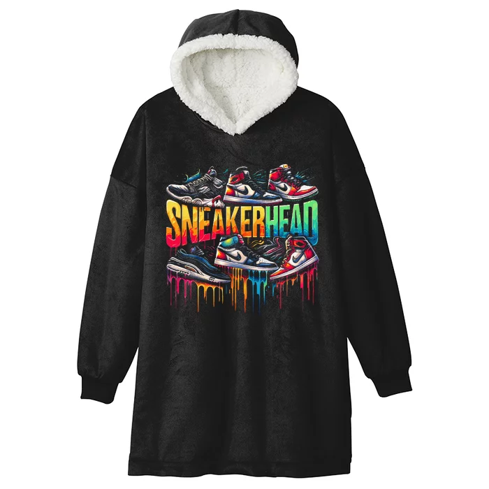 Sneaker Head Streetwear Style Gift Hooded Wearable Blanket