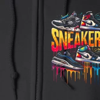 Sneaker Head Streetwear Style Gift Full Zip Hoodie