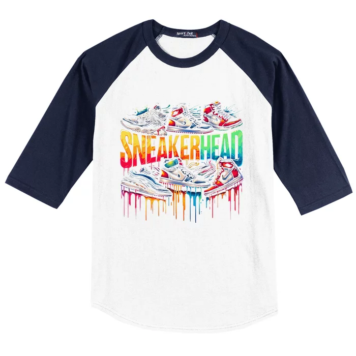 Sneaker Head Streetwear Style Gift Baseball Sleeve Shirt