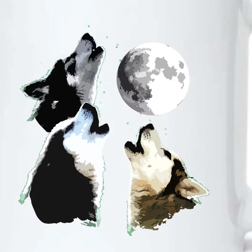 Siberian Husky Siberian Husky Howling At The Moon Black Color Changing Mug