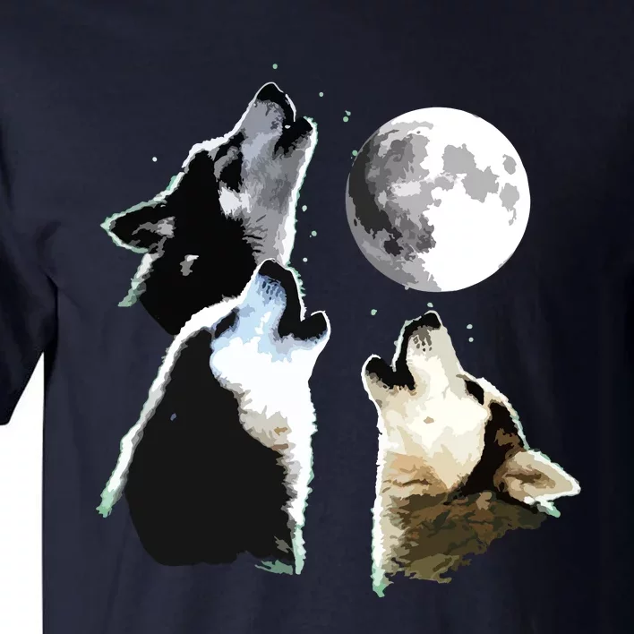 Siberian Husky Siberian Husky Howling At The Moon Tall T-Shirt