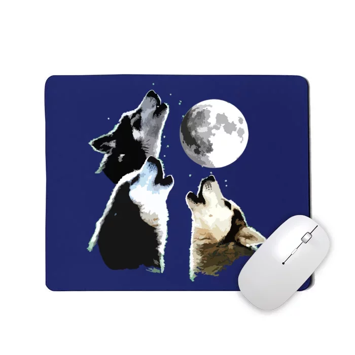 Siberian Husky Siberian Husky Howling At The Moon Mousepad