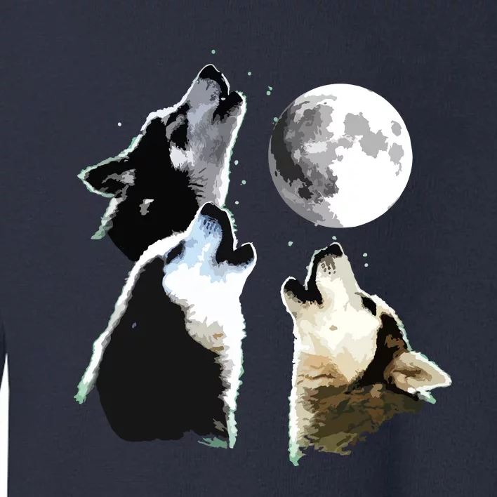 Siberian Husky Siberian Husky Howling At The Moon Toddler Sweatshirt