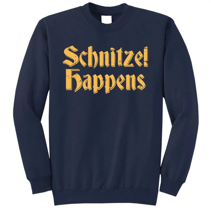 Schnitzel Happens Shirts Funny Vintage Oktoberfest German Tall Sweatshirt