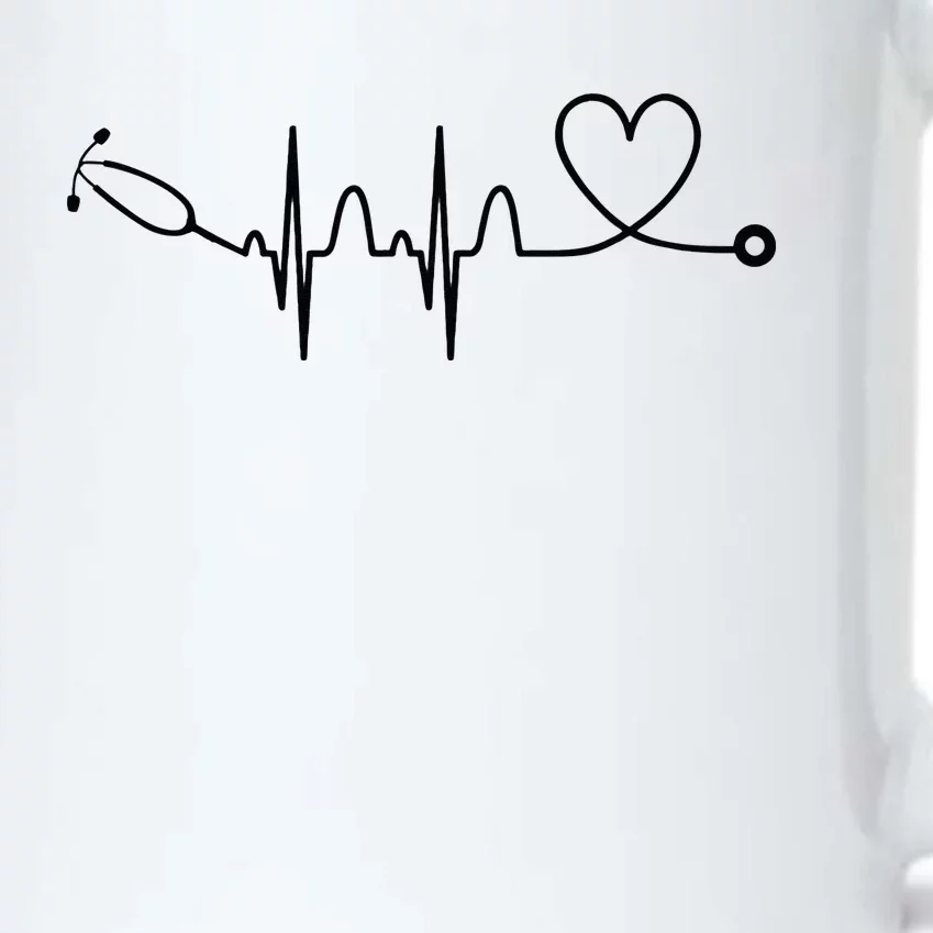 Stethoscope Heartbeat Stethoscope Gift For Doctor & Nurse Black Color Changing Mug