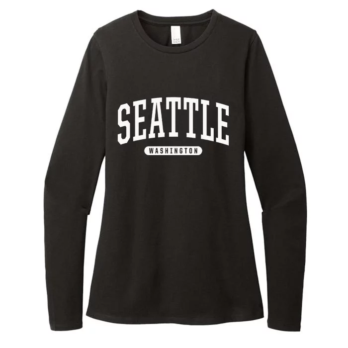 Seattle Hoodie Swea College University Style USA Womens CVC Long Sleeve Shirt