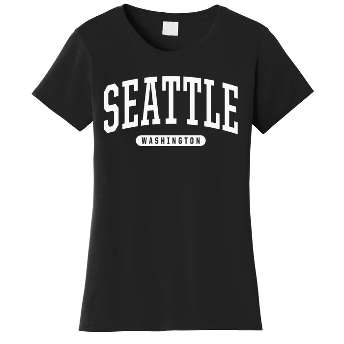 Seattle Hoodie Swea College University Style USA Women's T-Shirt