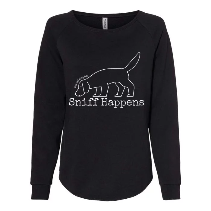 Sniff Happens Womens California Wash Sweatshirt