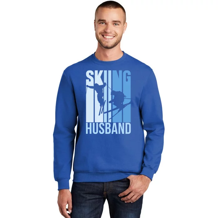 Skiing Husband Ski Skier Skiers Hobby Great Gift Tall Sweatshirt