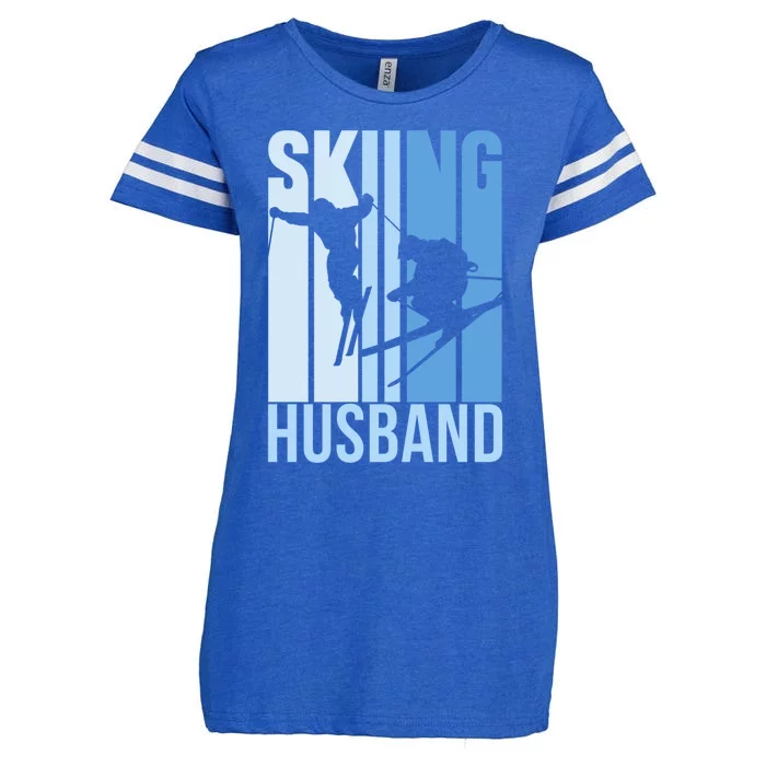 Skiing Husband Ski Skier Skiers Hobby Great Gift Enza Ladies Jersey Football T-Shirt