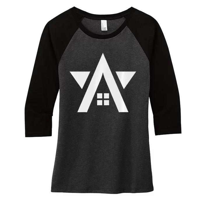 Stellar Housing Solutions Flying A Monochrome Light Women's Tri-Blend 3/4-Sleeve Raglan Shirt