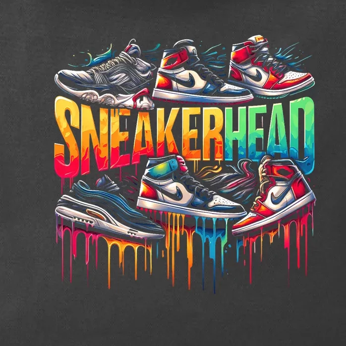 Sneaker Head Streetwear Style Zip Tote Bag