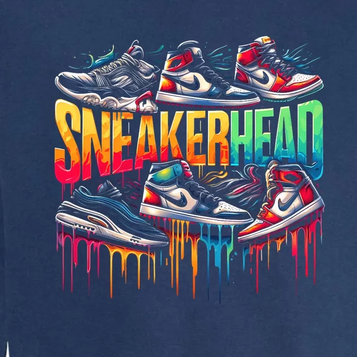 Sneaker Head Streetwear Style Garment-Dyed Sweatshirt