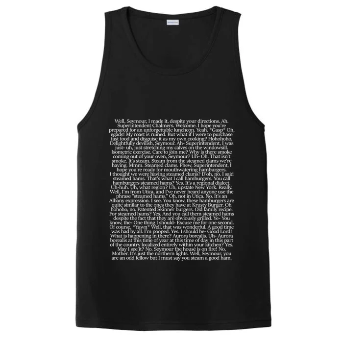 Steamed Hams Script Funny Text Performance Tank