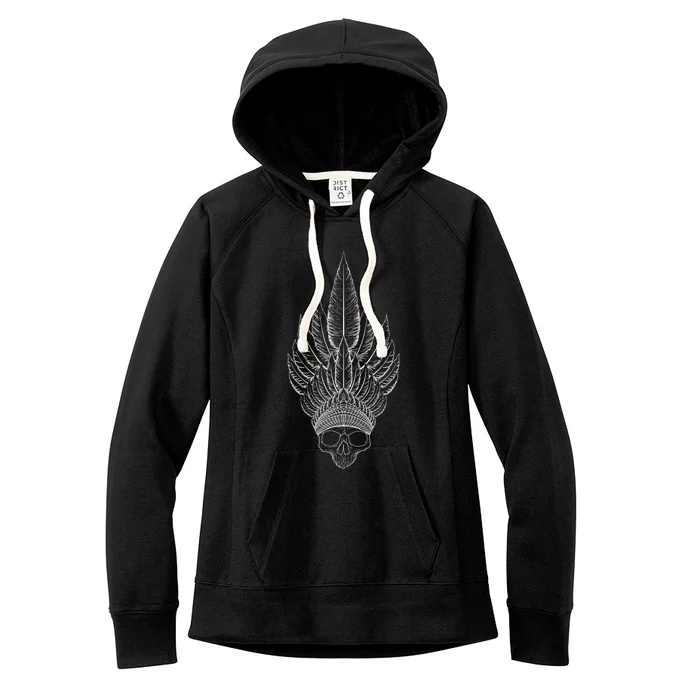 Skull Headdress Women's Fleece Hoodie