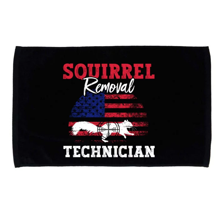 Squirrel Hunter Squirrel Removal Technician Squirrel Hunting Gift Microfiber Hand Towel