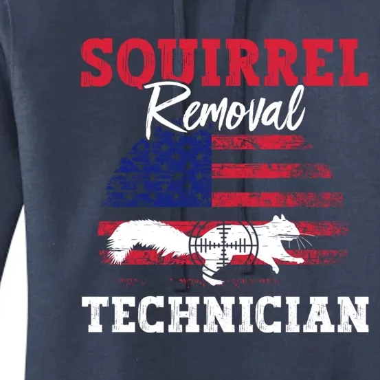 Squirrel Hunter Squirrel Removal Technician Squirrel Hunting Gift Women's Pullover Hoodie