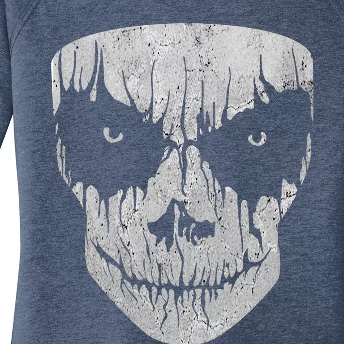 Scary Halloween Skull Mask Halloween Gift Women's Perfect Tri Tunic Long Sleeve Shirt