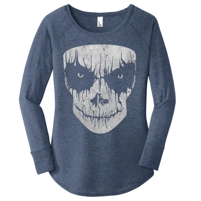 Scary Halloween Skull Mask Halloween Gift Women's Perfect Tri Tunic Long Sleeve Shirt