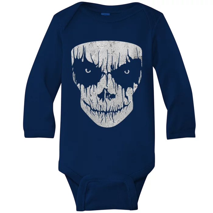 Scary Halloween Skull Mask Halloween Gift Baby Long Sleeve Bodysuit