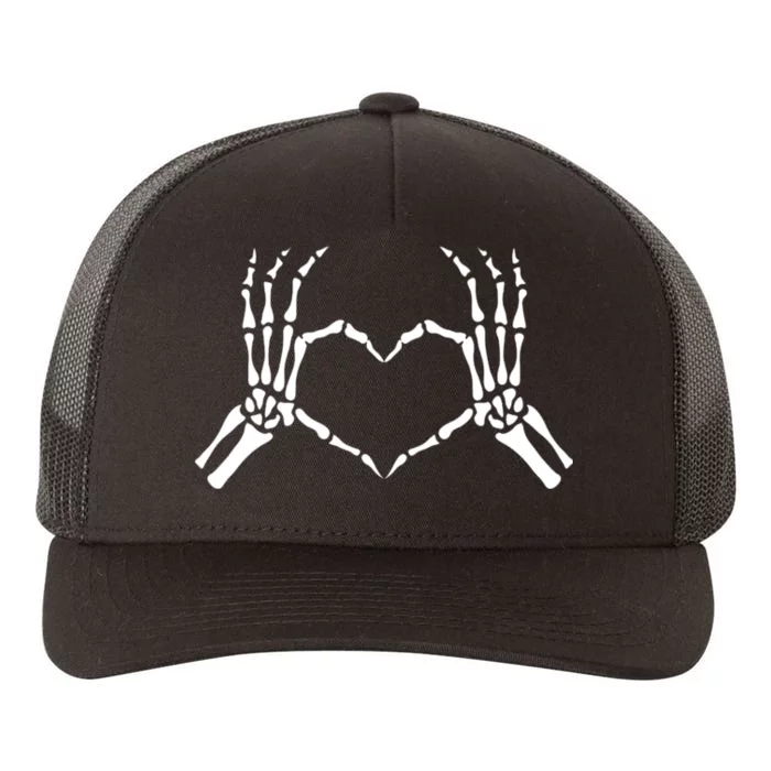 Skeletons Hands Shaped Heart Halloween Yupoong Adult 5-Panel Trucker Hat