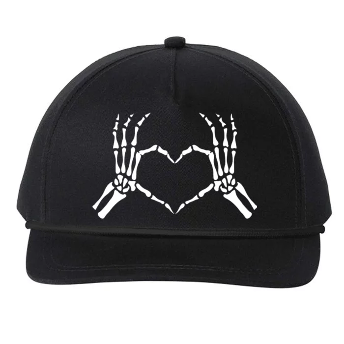 Skeletons Hands Shaped Heart Halloween Snapback Five-Panel Rope Hat