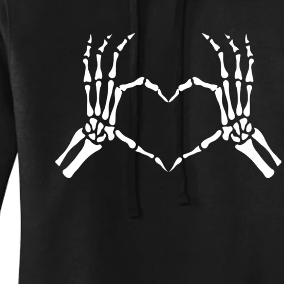 Skeletons Hands Shaped Heart Halloween Women's Pullover Hoodie