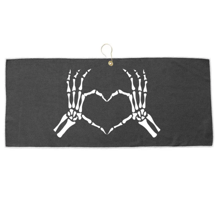 Skeletons Hands Shaped Heart Halloween Large Microfiber Waffle Golf Towel