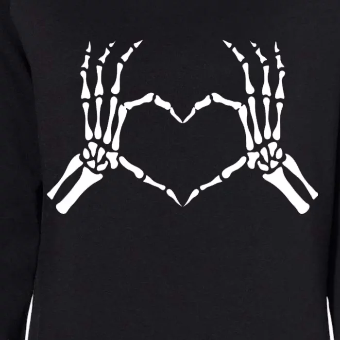 Skeletons Hands Shaped Heart Halloween Womens California Wash Sweatshirt