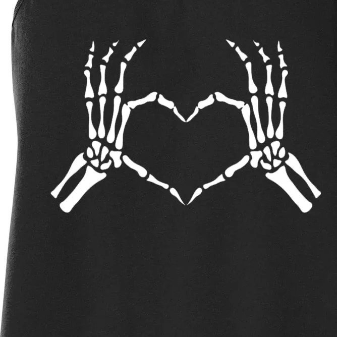 Skeletons Hands Shaped Heart Halloween Women's Racerback Tank