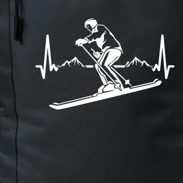 Skiing Heartbeat Skier Winter Sports Gift Daily Commute Backpack