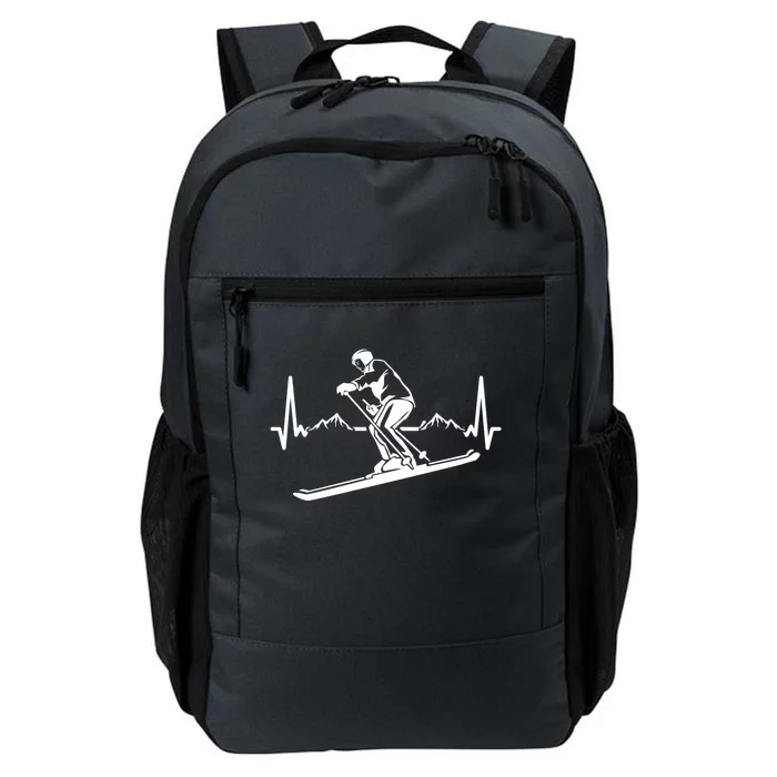 Skiing Heartbeat Skier Winter Sports Gift Daily Commute Backpack