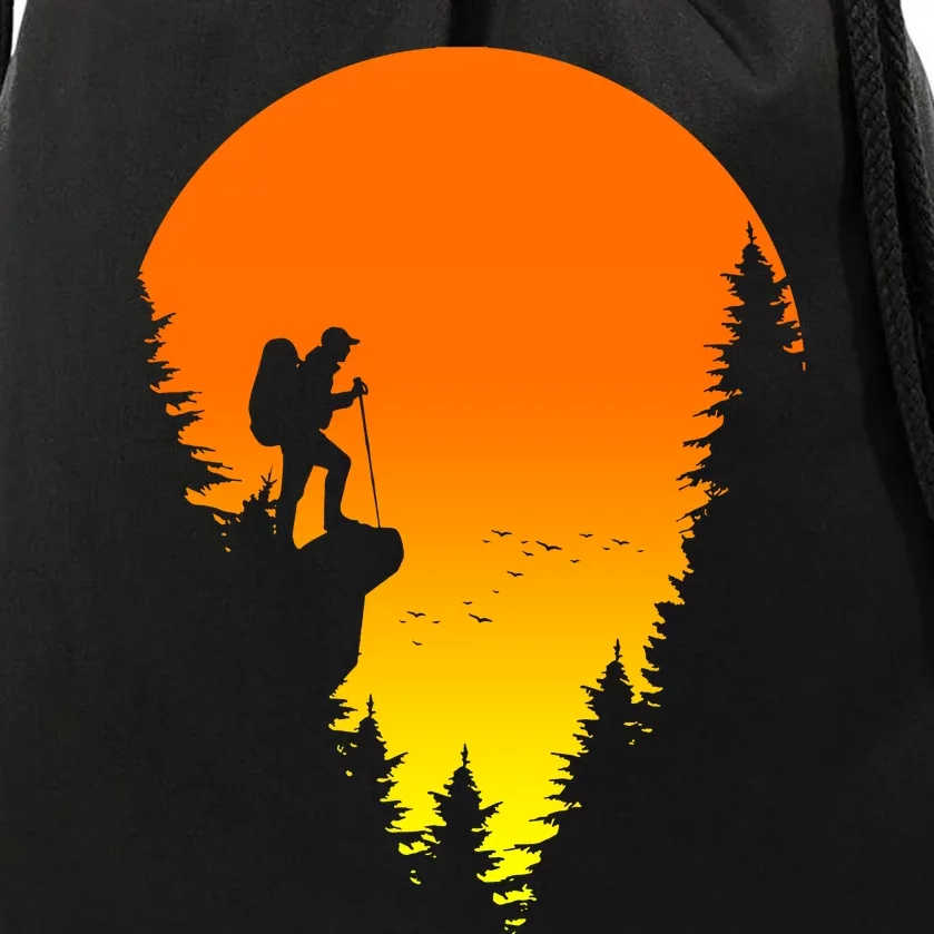 Sunset Hiking Drawstring Bag