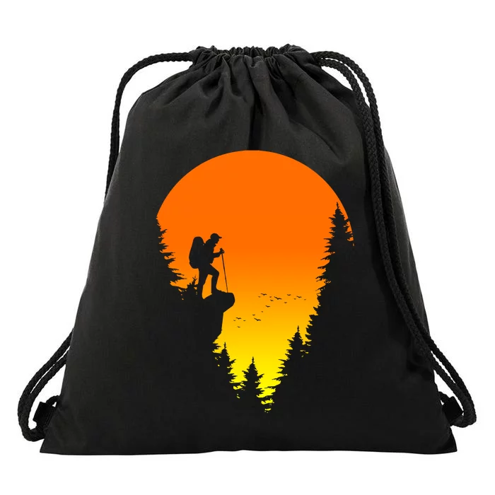 Sunset Hiking Drawstring Bag